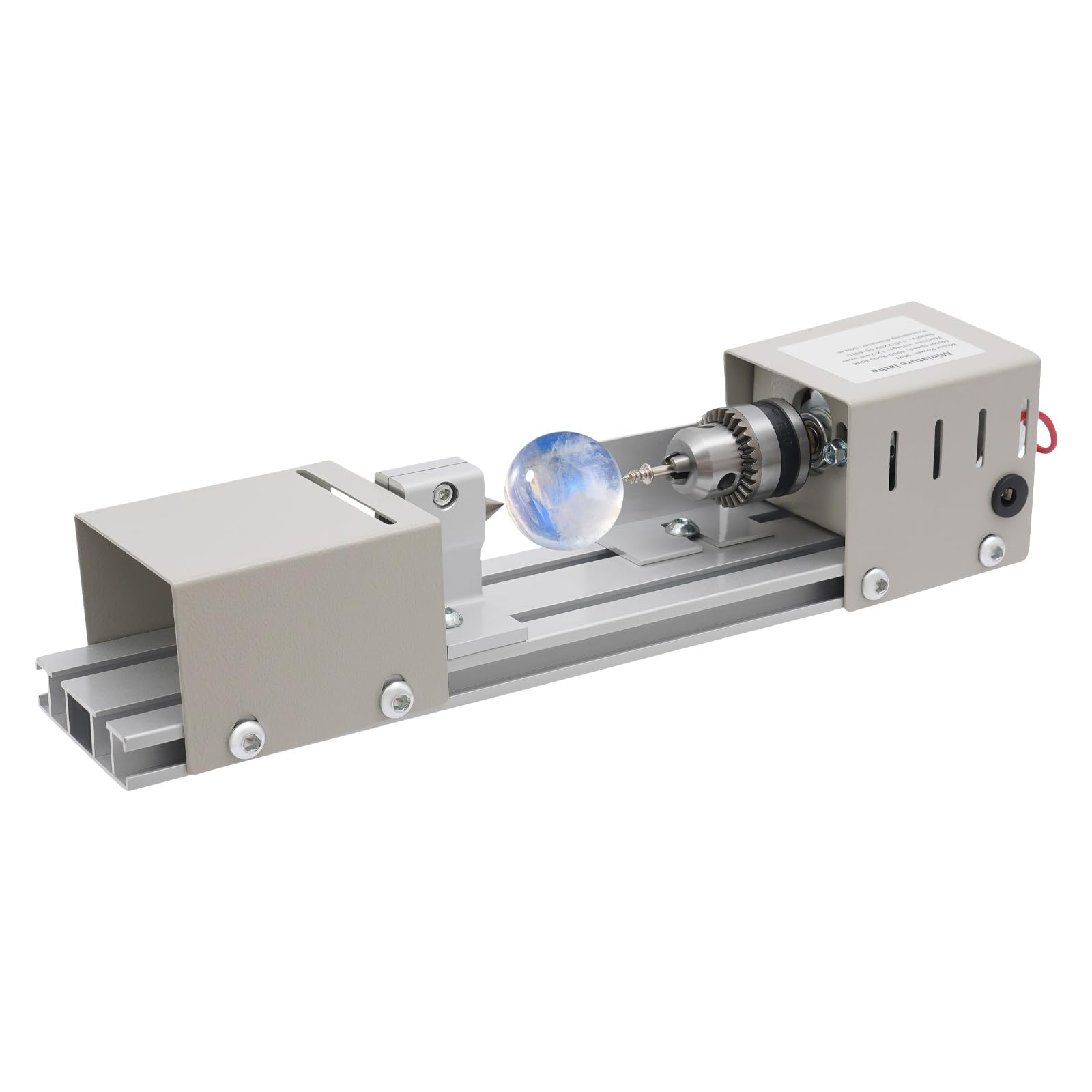 Mini torno para madera, 96 W, 4000 – 9000 rpm (7 niveles), de metal con 6 herramientas de grabado, compacto para bricolaje, bricolaje y talla de madera