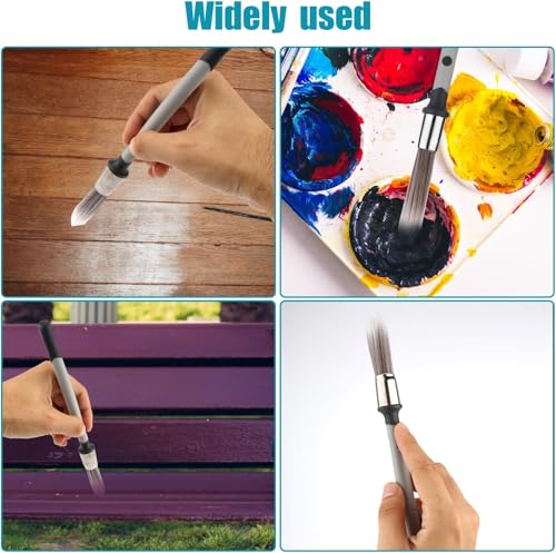 Hsthe Sea 3 Stück Rund Lackierpinsel Spitz Fein Malerpinsel Fensterrahmen Rundpinsel Bogen Ringpinsel Zum Fenstern und Türen Profilen Hauswandkanten Präzise Arbeiten Pinsel