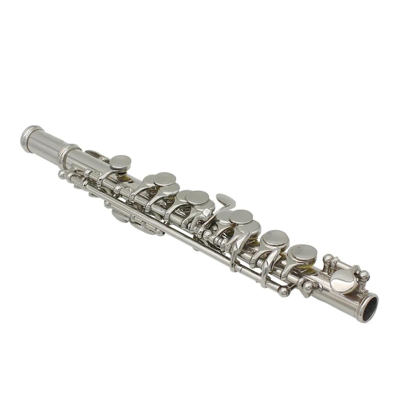 Classic Flet Poprzeczny Flet C Key Piccolo O Połowie Rozmiaru Posrebrzany Miedzionikiel Ze Skórzanym Etui