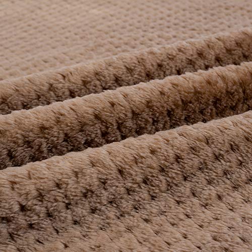 Image of Dog Blanket or Cat Blanket or Pet Blanket, Warm Soft Fuzzy Blankets for Puppy, Small, Medium, Large Dogs or Kitten, Cats, Plush Fleece Throws for Bed, Couch, Sofa, Travel (M /32 inch x 40 inch, Light Brown)