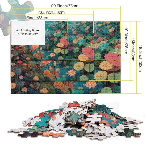 Rompecabezas de loto de 52 x 38 cm para decorar tu sala de estar 5
