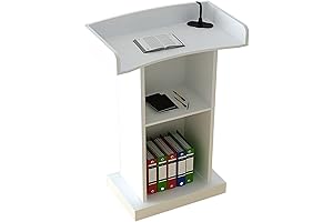 T472 Wood Standing Lectern Podium for Conference, School Auditorium, Church