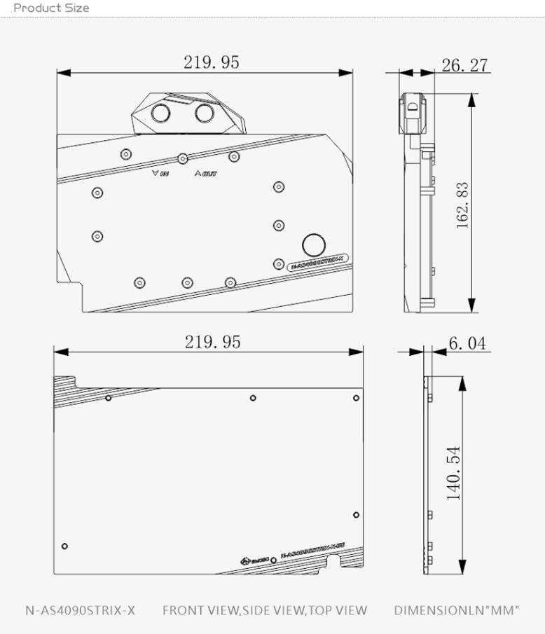 Amazon.co.jp: Bykski GPU Water Block for RTX4090 LCS-N-AS4090STRIX