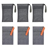 6 Stück Seifenbeutel für tiefes Peeling, Nylon-Peeling-Seifenbeutel, Mit Orange Und Dunkelgrünen Baumwollseilen, Praktische Seifenbeutel Für Dusche Und Reise, Luffa-Schaumseifensocke für die Dusche