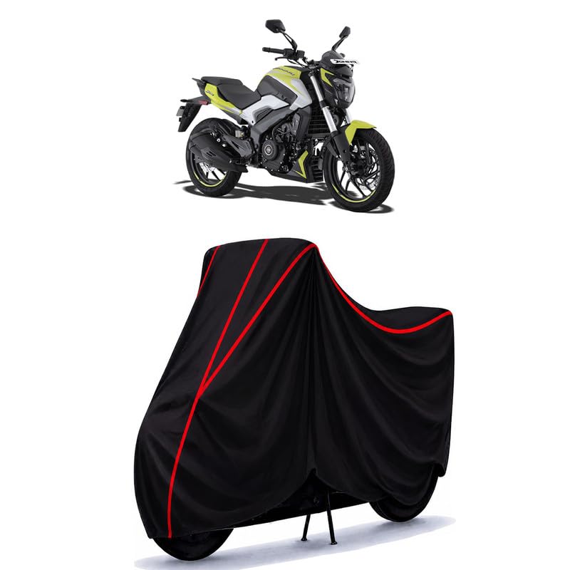 Image of Bajaj Dominar 250 Water Resistant Bike Cover for All Motorcycles & Rain | Heavy Duty Taffeta Fabric | UV Protection, Dustproof, Scratchproof | All Weather Two Wheeler Body Cover with Elastic Bottom