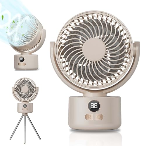 Ventilateur de table portable rechargeable USB-C avec trépied réglable - 2
