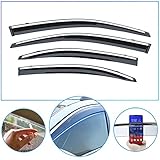 4 Pcs/Set Tape-On Outside-Mount Side Window Wind Deflectors Rain Guard for VIOS 2018 Front Rear Car