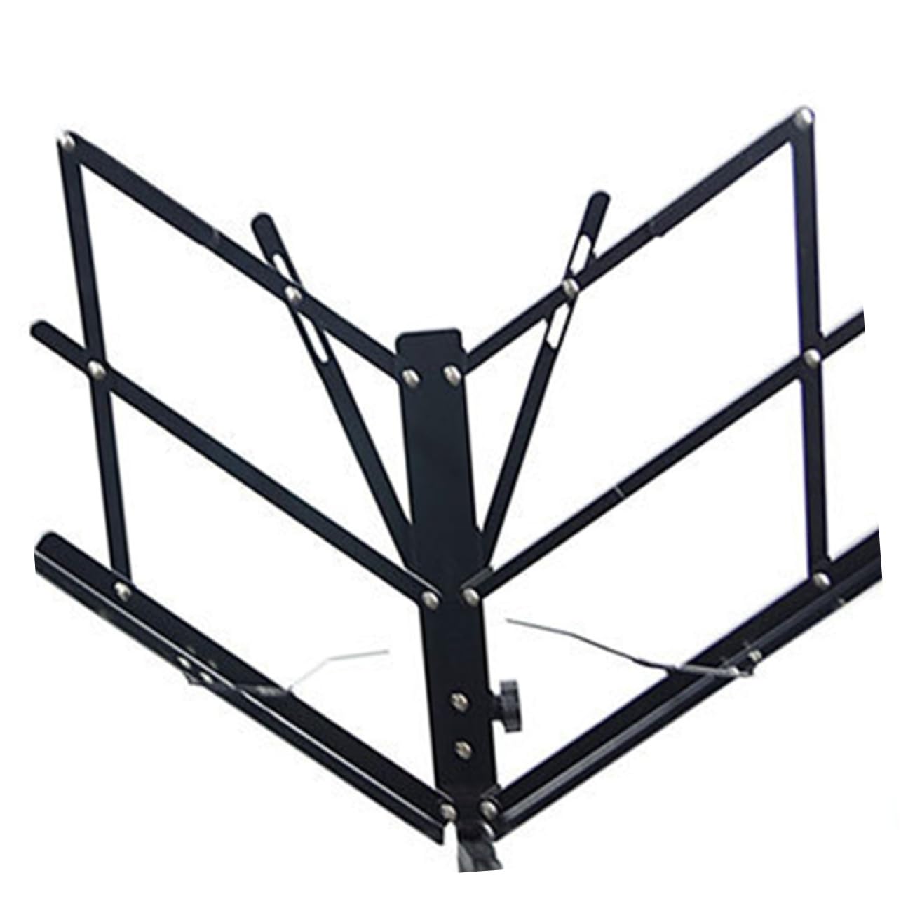 Leggio Musicale Pieghevole in Metallo Regolabile per Spartiti Supporto Robusto con Piedini Antiscivolo Leggero e Facile da Trasportare per Chitarra e Violino Nero