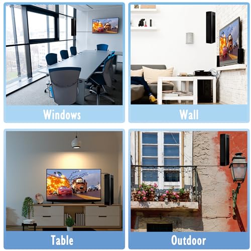 Digital Antenna for Smart TV with Signal Booster, 400+ Miles Long Range HD Antenna Support All Television with 4K 1080p Indoor and Outdoor