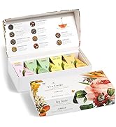 Tea Forte Tea Box Sampler, Jubilee Petite Presentation Box, 10 Pyramid Tea Infusers with Organic ...