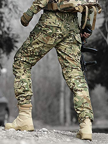 Trgpsg Men's Tactical Pants, Camo Hiking Pants, Military Ripstop Cargo Pants, Multi-Pocket Casual Work Pants Wg3F Cp Camo 32 #TOP1
