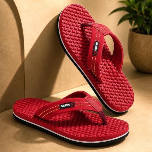 Image of ORTHO JOY House Slipper for Women's Care | Orthopaedic | Diabetic | Acupressure | Comfortable | MCR | Flip Flop Ladies and Girl's Home for Daily Use
