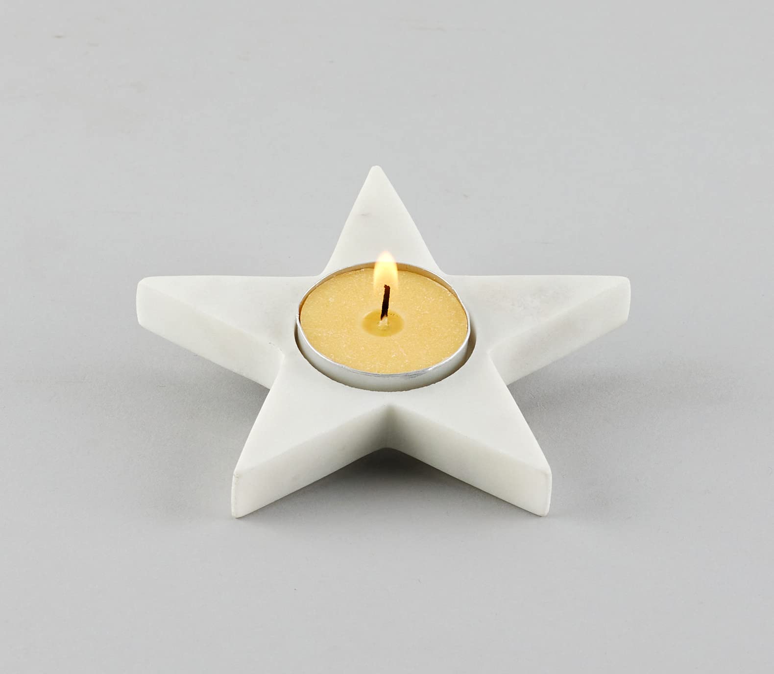 Stone Essential Star Shape Marble Tea Light Candle Holder/Home Table Decoration/Perfect Return Gift/Diwali Decor - Image 4 thumbnail