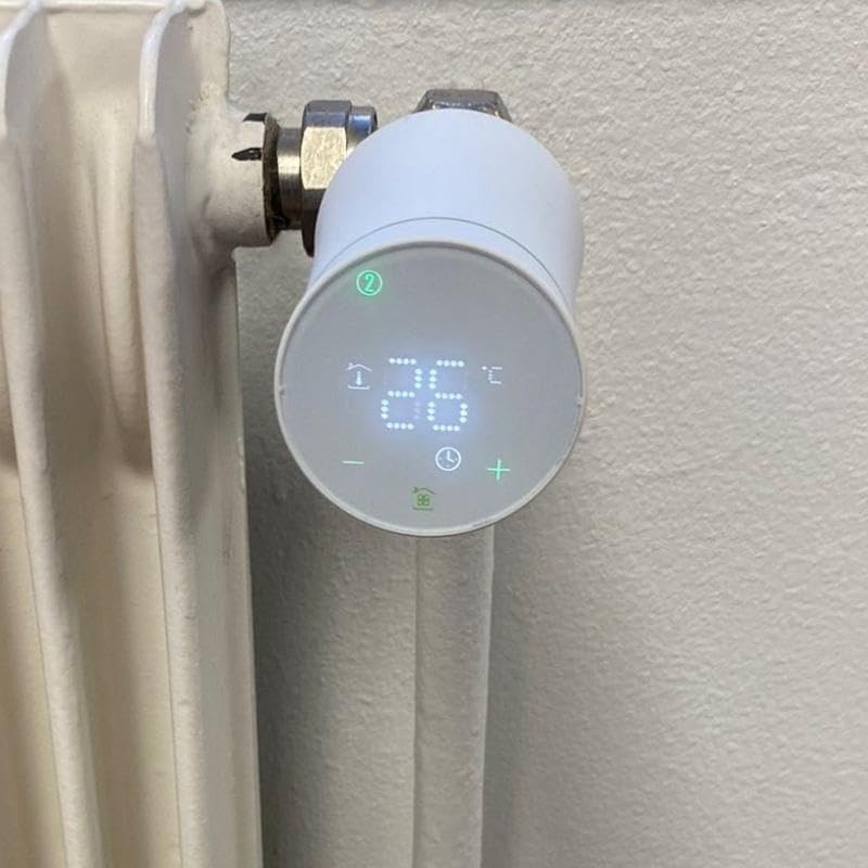 SILAMP - Kit Testina Termostatica Collegata Universale Touch con Schermo LCD