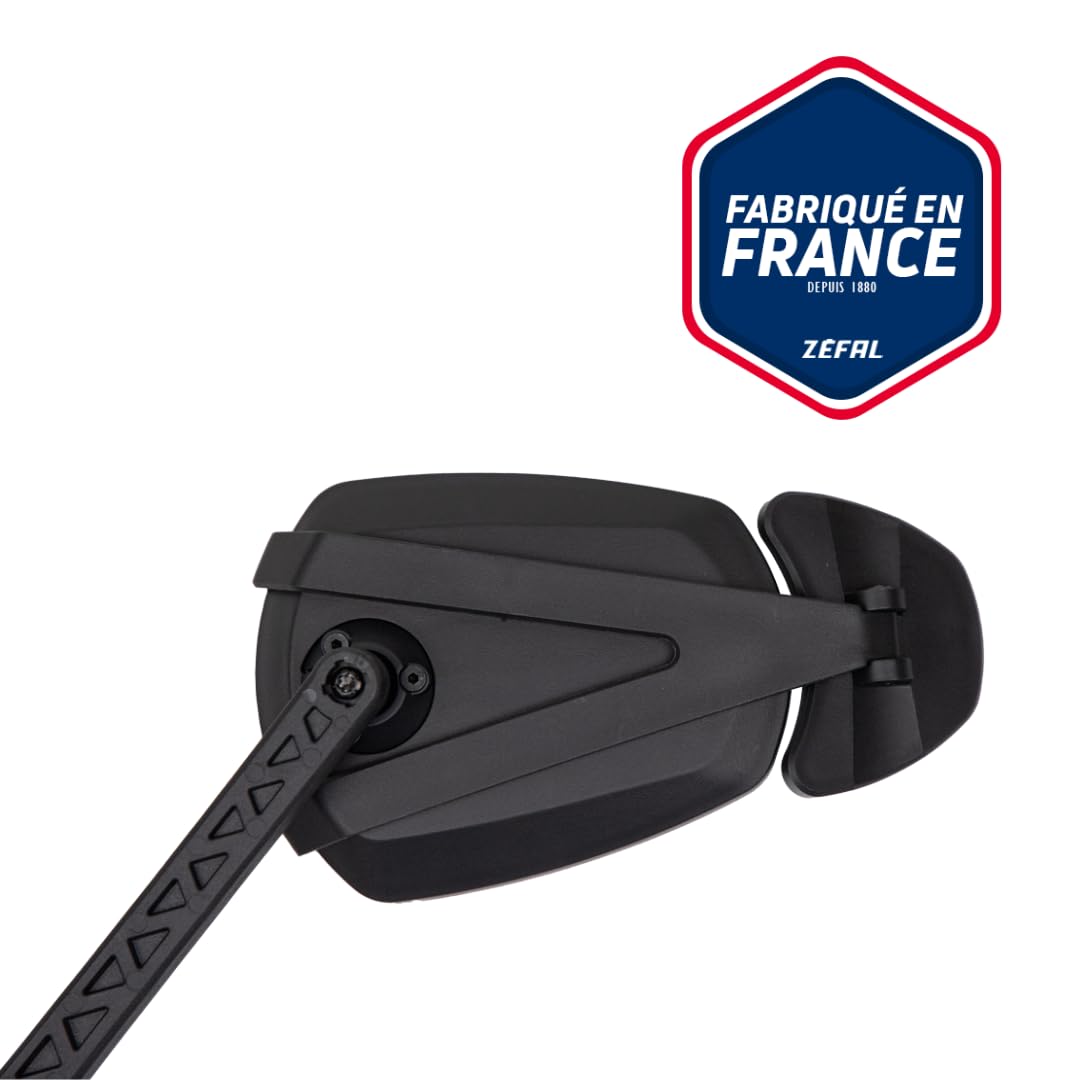 ZEFAL Espion E100 Cargo - Retrovisor Bicicletas y Bicicletas Eléctricas con Pequeño Espejo Adicional - Montaje en Manillar - Optimiza la Visibilidad de la Bicicleta - 80 cm2 - Fabricado en Francia