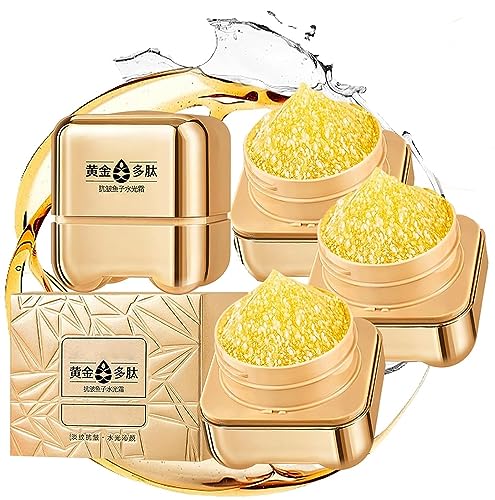Crema antiarrugas de polipéptido de caviar de oro, crema hidratante antiarrugas para levantar y reafirmar la piel, crema de caviar hidratante e hidratante facial, crema antienvejecimiento de oro de 24