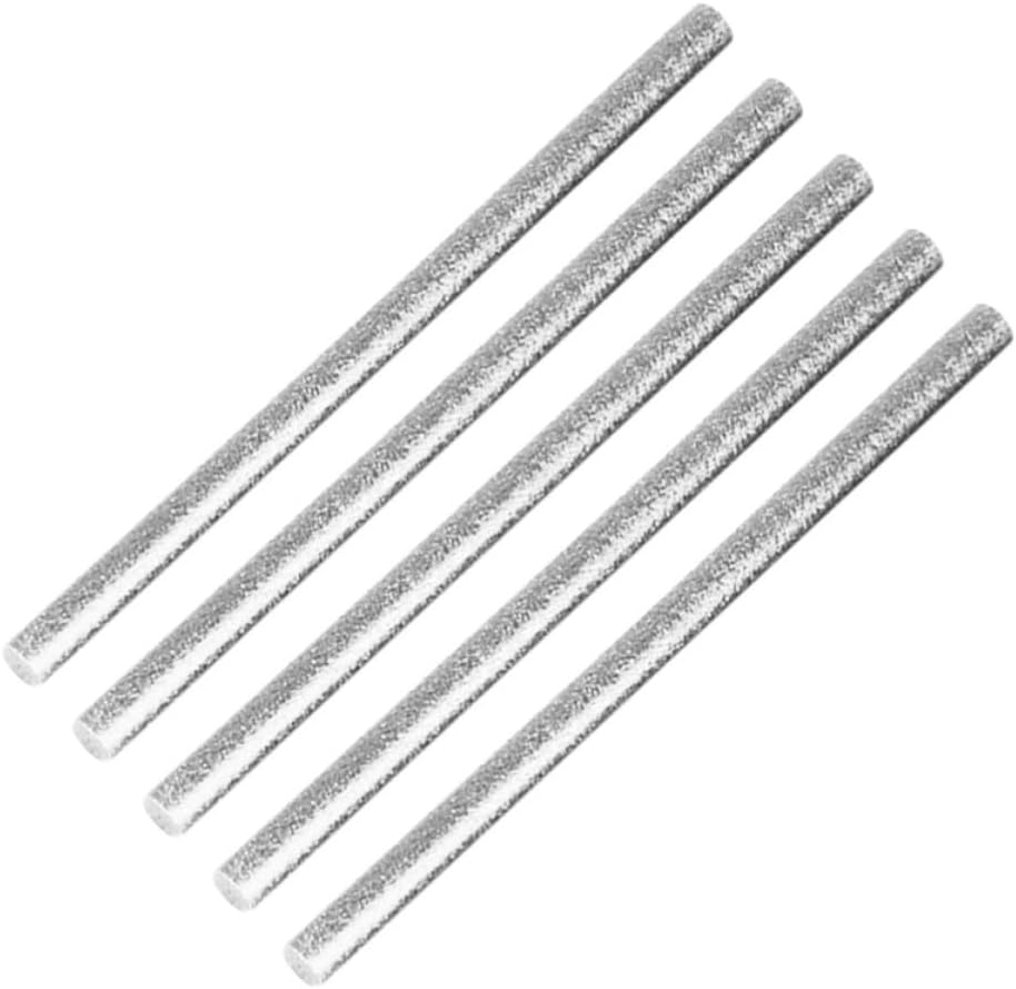 FONDOTIN 100pcs Silver Hot Melt Glue Sticks for DIY Craft Projects with Good Thermal Stability and Fast Adhesion Suitable for Fiber and Ceramics Drawing Decoration