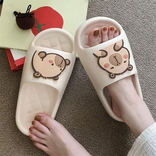 Capybara Slippers, Summer Cute Cartoon Animal Travel Sandals, Super Soft Slip On Thick Shoes3