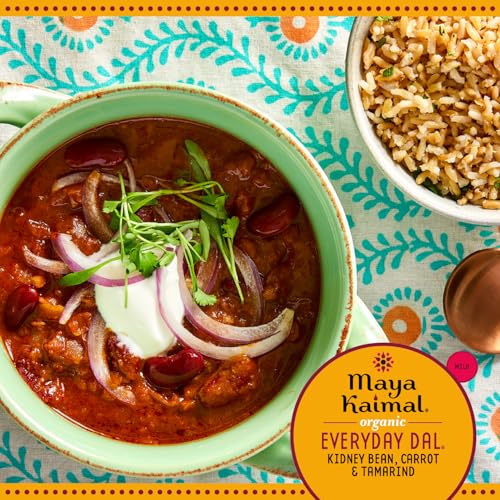 Image of Maya Kaimal Foods - Organic Indian Everyday Dal - Kidney Bean 10oz - Fully Cooked with Carrots and Tamarind - Vegan - Microwavable - Ready to Eat - Pack of 6