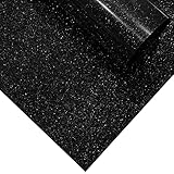 Black Glitter HTV Vinyl, 12
