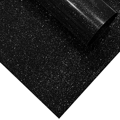 Black Glitter HTV Vinyl, 12