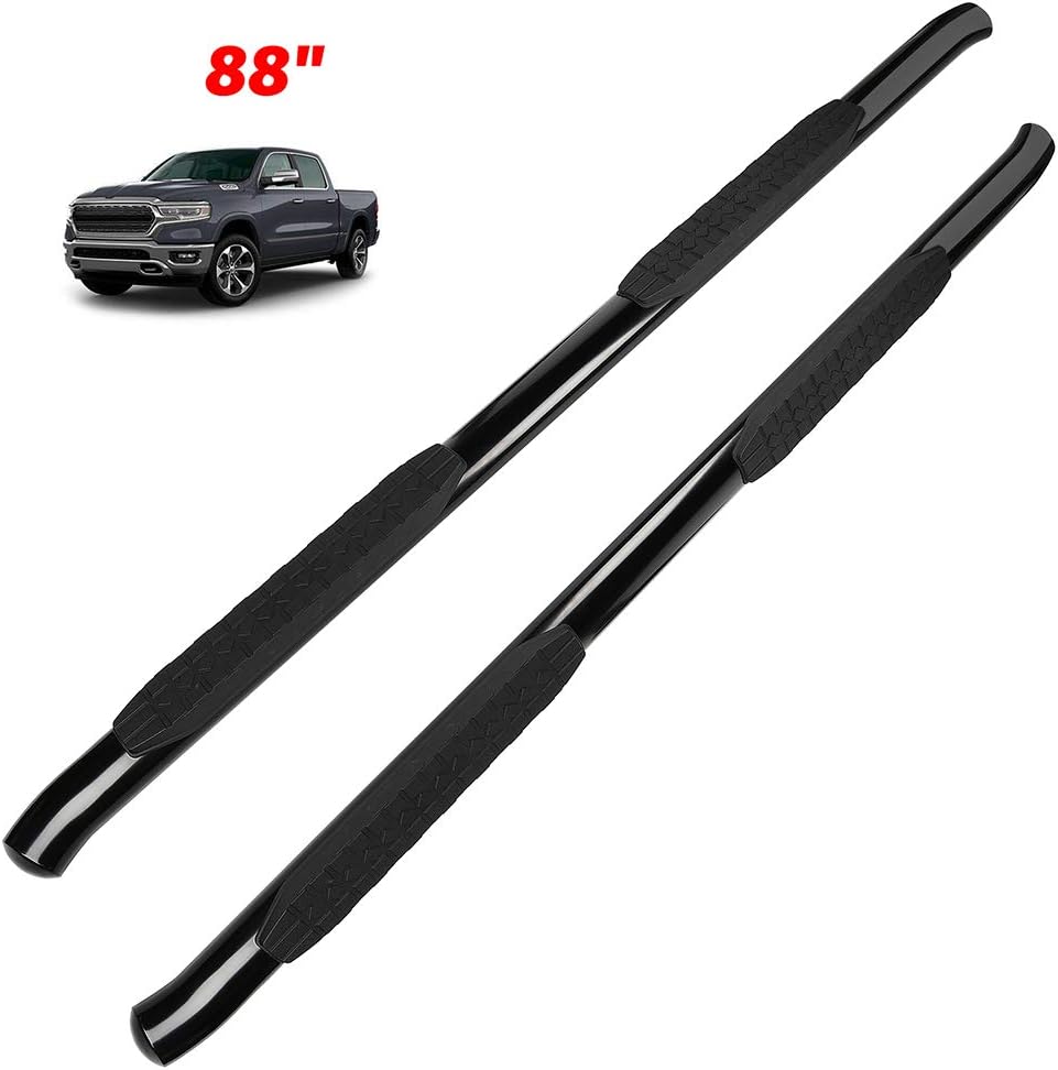 Aluminum+ABS Plastic Running boards & steps Side Step Nerf Bars For 2019-2020 For Dodge Ram 1500 OE Style (2pcs Running Boards)