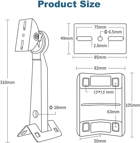 Bullet Camera Telecamera di Sicurezza Staffa per