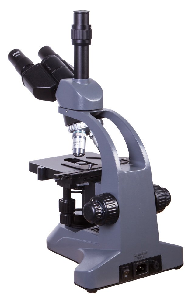 Microscopio Trinocular Escolar Levenhuk 740T con Aceite de Inmersión y Filtros (Azul, Amarillo, Verde) Incluidos en el Kit