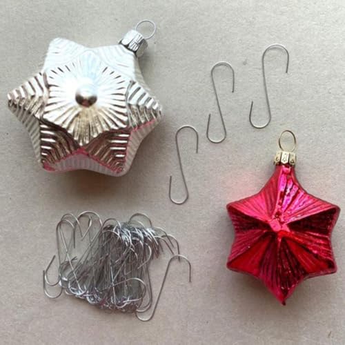 image for Bexter 300 Pack of Silver Ornament Hooks Christmas Tree Decorating Hoo