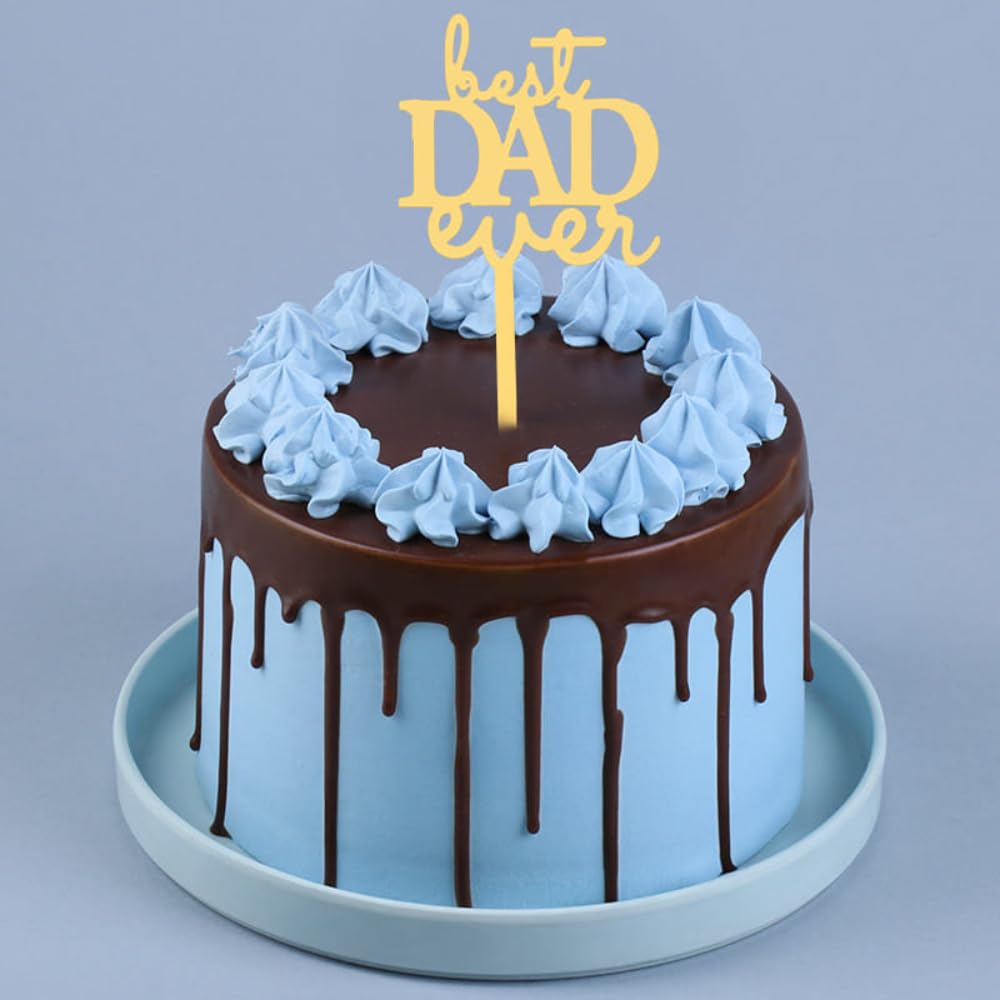 FlowerAura Delicious Fresh 1Kg Chocolate Eggless Cake with Best Dad Ever Topper For Birthday Gift & Fathers Day Cake For Dad | Father | Papa | Father-In-Law | Appa (Same Day Delivery)-image-42