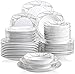 VEWEET Serena Servizio da Tavola in Porcellana Stoviglie Set 48 Pezzi con 12 Ciotola per Cereali, 12 Piatti, 12 Piatti Fondi e 12 Piatti da Dessert per 12 Persone