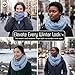 Funky Junque Infinity Scarf for Women – Oversized Wrap, Chunky Layer, Colorful Sweater Accessory, Winter Styles, Fall Fashion, Cozy Cold-Weather Essentials - Denim