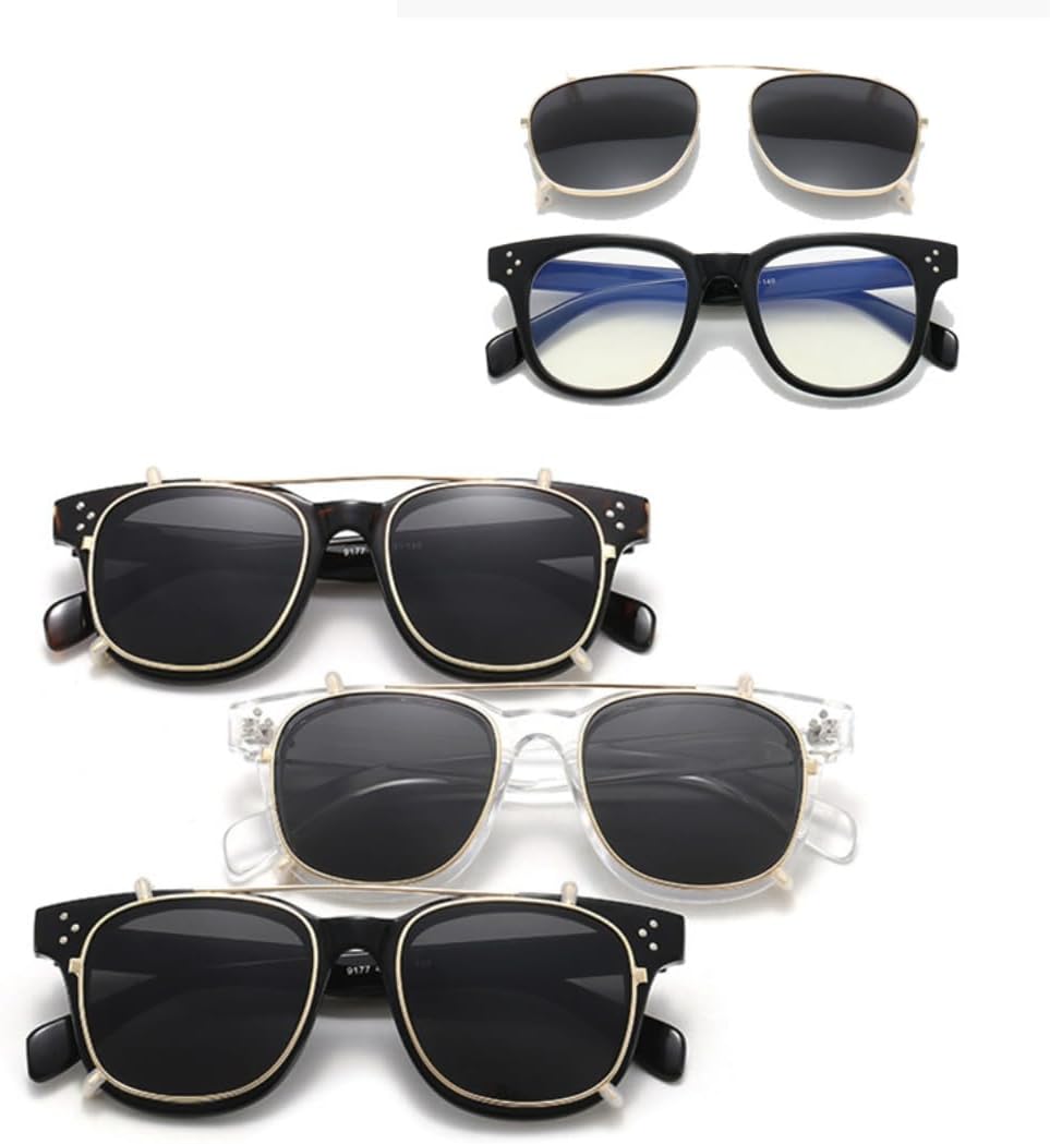 Retro Steampunk Women Sunglasses Fashion Removable Separable Lens Eyeglasses Uv400