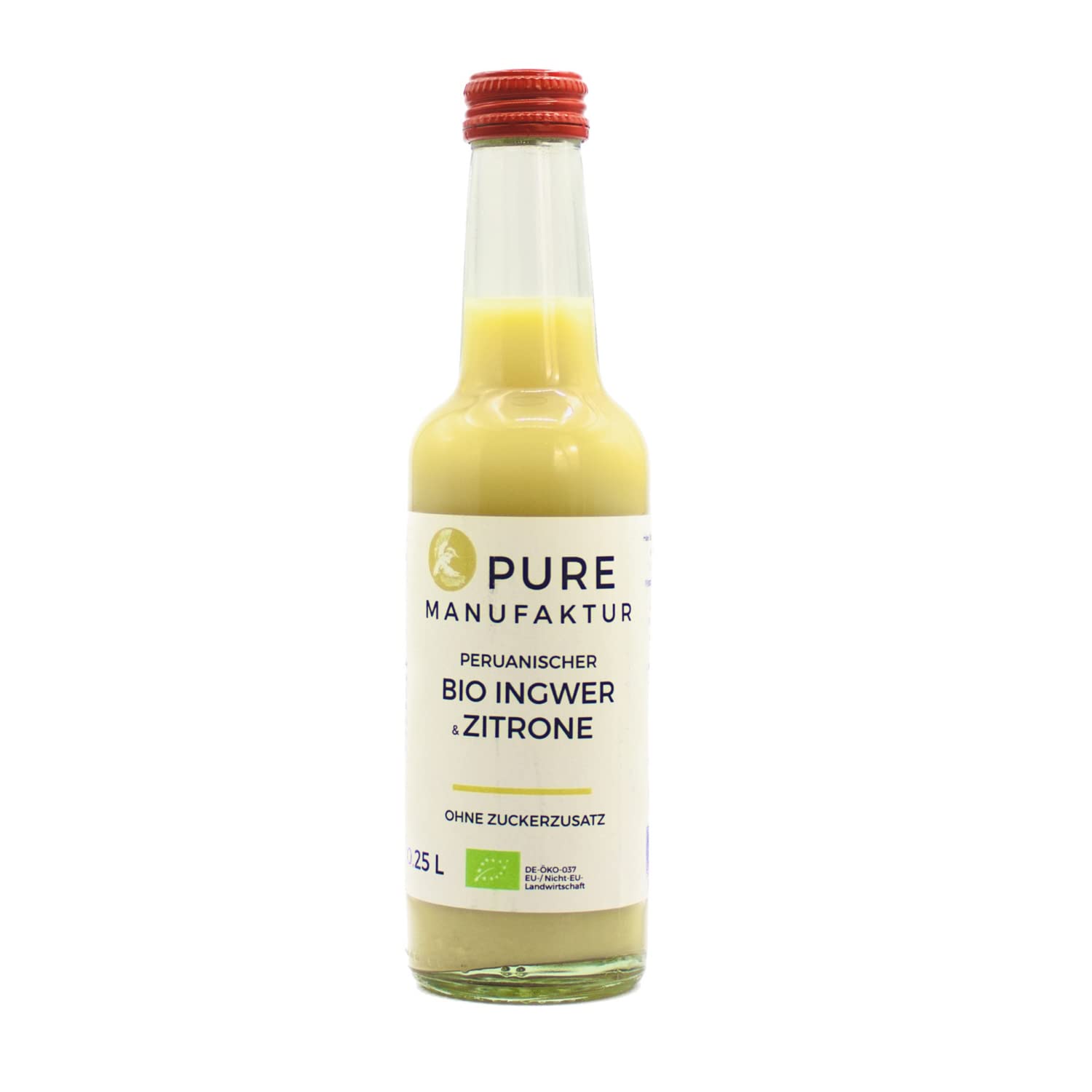 Pure Ginger – hochwertiger peruanische Bio-Ingwer mit Zitrone ohne Zucker und künstliche Zusatzstoffe 100% Bio (DE-ÖKO-005), 250 ml
