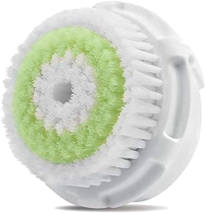 Facial Cleansing Brush Head Replacement, Facial Cleansing Brush Head, for Acne Prone, Clogged and Enlarged Pores Skins (Green) (1Pack)
