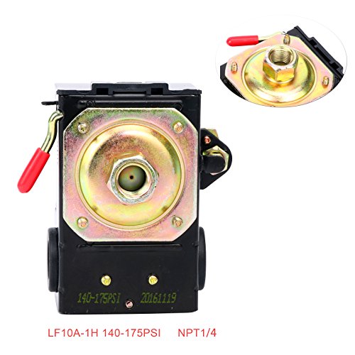 Lefoo Pressure Switch Control Air Compressor 140-175 Single Port Heavy Duty 26 Amp