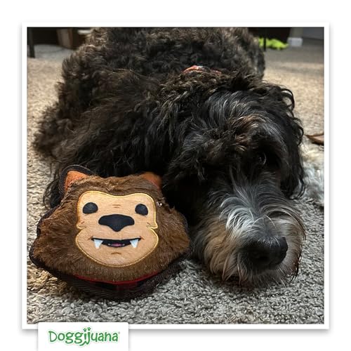 Image of Doggijuana Tuffer Chewer Dog Toy, Werewolf | Fall Plush, Squeaky | Squeaky plush dog toy with calming Juananip catnip inside; eases anxiety, stress & boredom; durable interactive chew toy