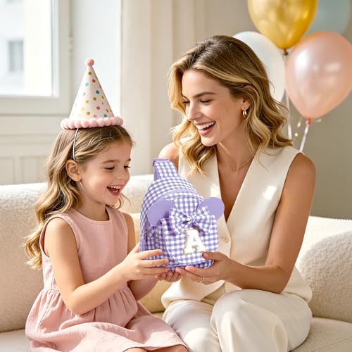 Image of Anoup 2 3 4 5 6 7 8 Year Old Girl Birthday Gift for Girls Kids, Purple K | 2-8 Year Old Girl Birthday Gift, Initial Sling Bag for Kids, 2 3 4 5 6 7 8 Year Old Girl Gift, Kids Toddler Sling Bag Purse
