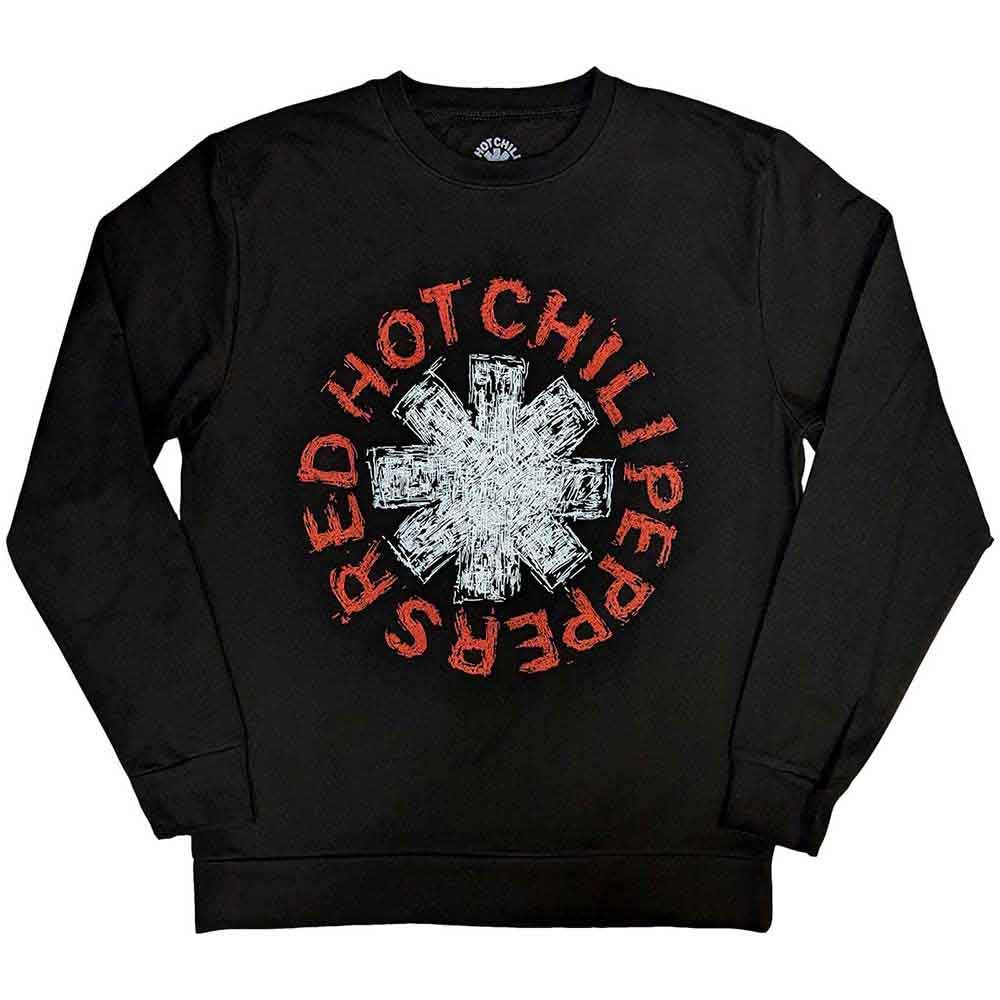 Rock Off officially licensed products Red Hot Chili Peppers Scribble Asterisk Sweatshirt L