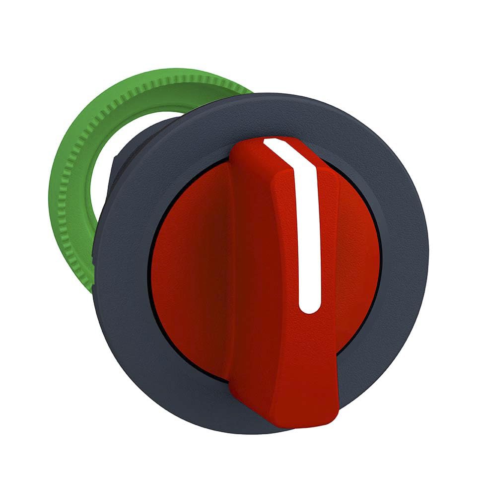 Tête bouton poussoir rouge à 3 positions fixes pour panneau de contrôle