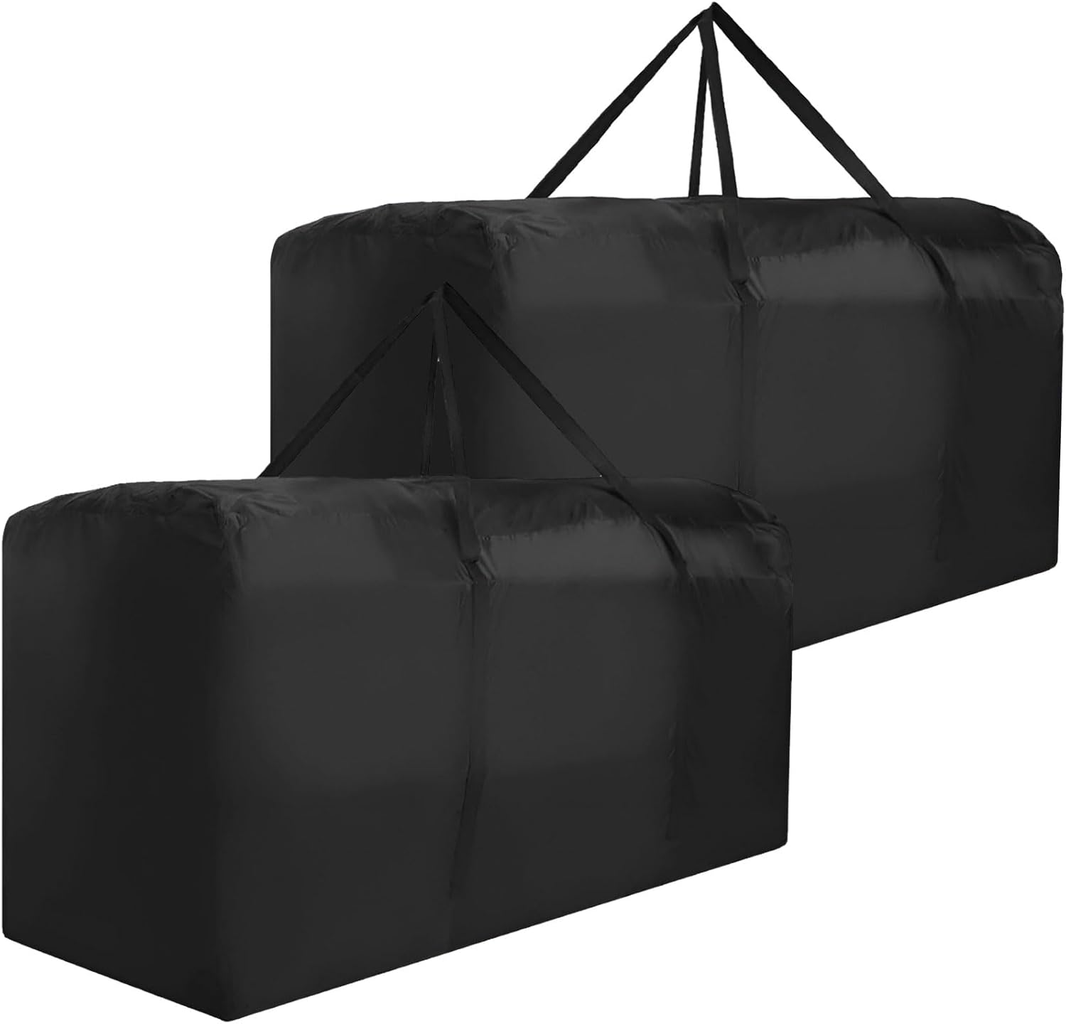 Outdoor Cushion Storage Bag Waterproof Extra Large Protective Zippered Patio Cushion Storage Bags Furniture Storage Bag with Handles, 48 L x 15 W x 22 H (2 Pack)