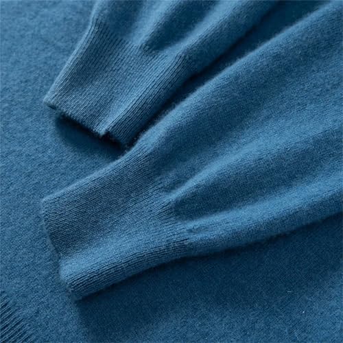 Dcvmvmn Men Cashmere Knit Jumper Soft Warm Full Sleeve Pullover Solid Color Male Casual Sweater4