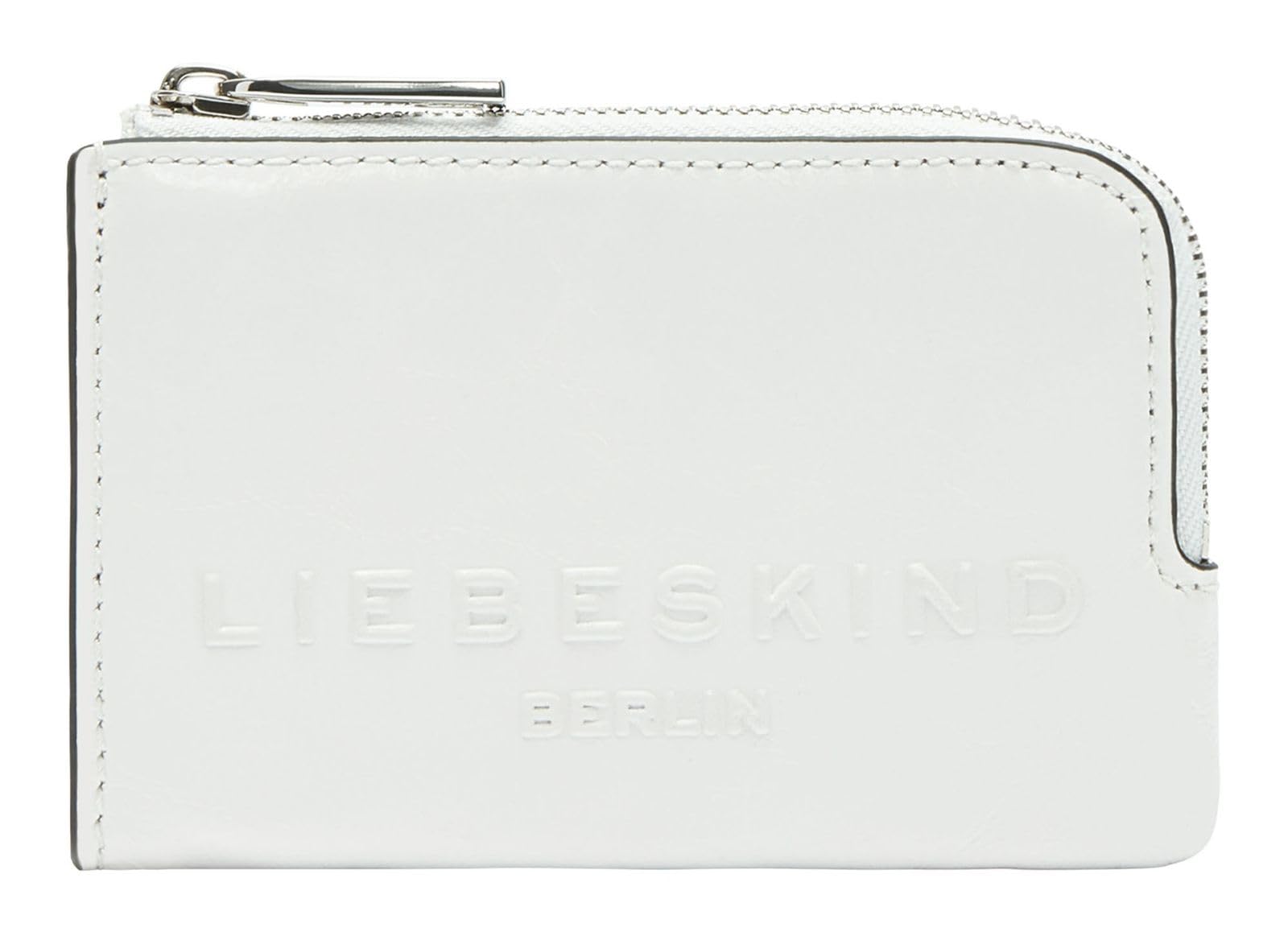 LIEBESKIND Berlin Leather Card case Elvira Paper Touch Crinkle Lena Purse Arctic White
