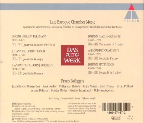 Kammermusik des Spätbarock