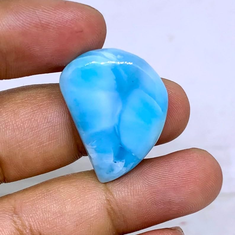 Cabochon larimar pour fabriquer un collier ou un pendentif unique en bricolage - 3