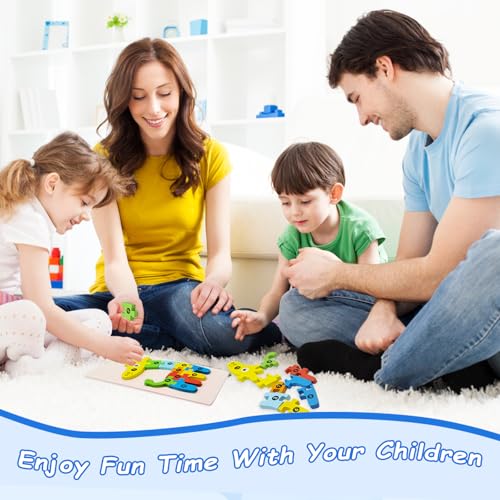TPTGIAR 2 drewniane puzzle dla małych dzieci w wieku 1-3 lat, zabawka Montessori od 2 lat, drewniane puzzle 3D 1 rok, edukacyjna zabawka edukacyjna dla dzieci od 2 lat, dla chłopców i dziewczynek