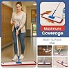 Abbey Flat Mop for Floor Cleaning - Heavy Duty Commercial Sweeper Mop Kit with Handle and Frame - Floor Dusters for Wooden Floors and Hard Floors (Red, 80cm)