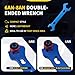 AOOSEDOO PTFE Hose Assembly Tool, Hose Reaming Tool For 4AN, 6AN, 8AN, 10AN PTFE Fuel Line Assembly. With a Double-ended AN Fittings Wrench 6AN Socket- AN8 B-nut, Blue