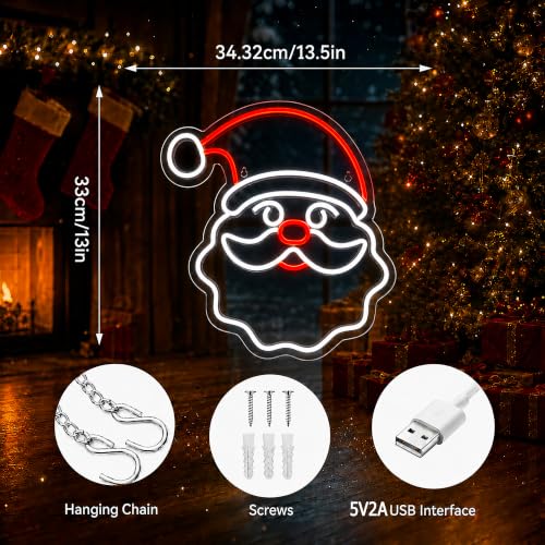 Image of Christmas Neon Sign, Neon Signs for Wall Decor LED Signs