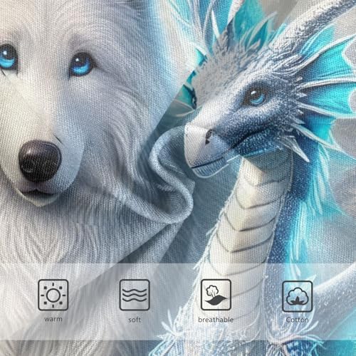 Cotton Toddler Girls Underwear Cute Wolf Dragon White Winter Panties Little Girl Stylish Undies Kids Briefs 2t3